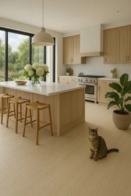 IVC Commercial, PVC podlaha - lino Logitex Ultimate 55 Štokholm T37, na mieru, šíře 2m,4m, béžová, filc, chodba / predsieň