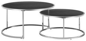 Set 2 ks konferenčných stolíkov Dvan (strieborná + čierna). Vlastná spoľahlivá doprava až k Vám domov. 1119525