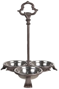 Misky v kovovom stojane s úchytom - 31*30*37 cm / 3*0,5L