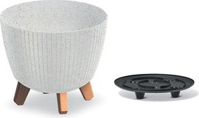 Květináč LAMIAL ECO WOOD bílý