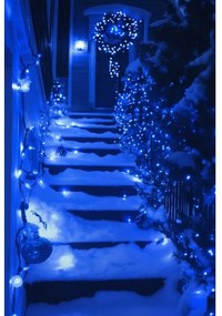 Vianočné svetielka vonkajšie FLASH modrá 100 LED