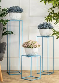 STOJAN NA KVETINÁČ SIMPLE 70X24X24 CM MODRÁ