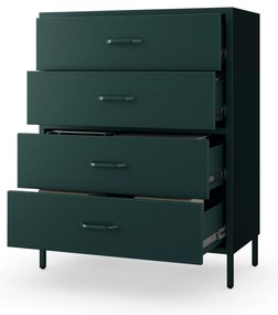 Komoda CARLA, 800 x 1015 x 400 mm, Modern: fľaškovo zelená farba