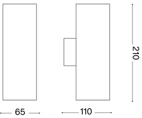 Ideal Lux - Vonkajšie nástenné svietidlo GUN 2xGU10/35W/230V IP44 antracit