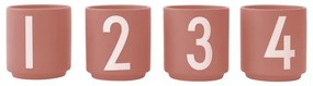 Porcelánové svietniky v súprave 4 ks Mini - Design Letters