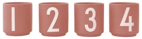 Porcelánové svietniky v súprave 4 ks Mini - Design Letters