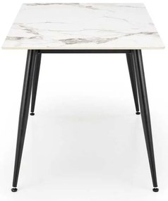 Jedálenský stôl Webster 140 cm, mramor / čierna