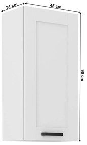 Horná skrinka Lesana 1 (biela) 45 G-90 1F . Vlastná spoľahlivá doprava až k Vám domov. 1063913