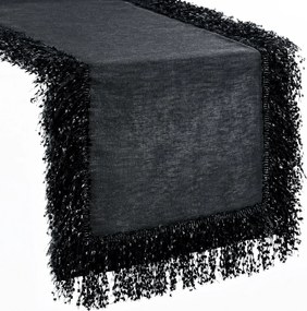 BEHÚŇ NA STÔL JASPER 40X140 CM ČIERNY
