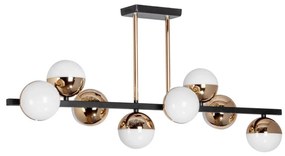 LED Luster na tyči 8xLED/7W/230V zlatá/čierna