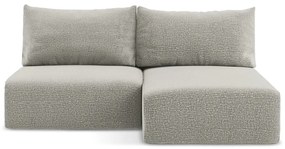 Svetlosivá rozkladacia/s úložným priestorom rohová pohovka (pravý roh) Kalena – Makamii