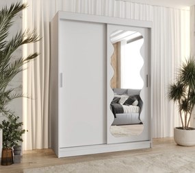 Šatníková skriňa 150 cm Spock (biela). Akcia -20%. Vlastná spoľahlivá doprava až k Vám domov. 1126076