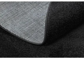 Okrúhly koberec SOFTY Jednotný, Jednobarevný, čierna Veľkosť: kruh 120 cm