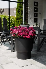 Kvetináč LIVELLO, sklolaminát, výška 50 cm, čierny