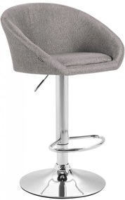 Barová stolička Miami V2 ~ látka - Svetlo sivá