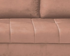 Rohová sedacia súprava Paris, lososová látka, ľavý roh