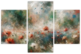Obraz – Abstrakcia poľa s makmi (90x60 cm)