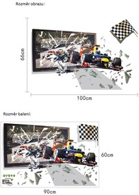 Veselá Stena Samolepka na stenu na stenu 3D Formula