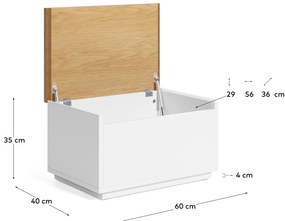 Truhla v dekore duba v prírodnej farbe 60x35 cm Abilen – Kave Home