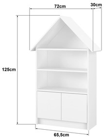 Detský domčekový úložný regál RUŽOVÁ BALETKA