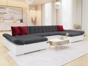 Rozkladacia rohová sedačka Agata, Dostupné poťahy: ekokoža Soft 011 + Lux 06 + Lux 5