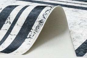 Dywany Łuszczów, Kusový koberec ANDRE Frame 1023, 160x220, biela, šedá, chodba / predsieň