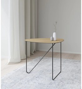 Kovový konferenčný stolík v prírodnej farbe 44x50 cm Curve L Wood – LIND DNA