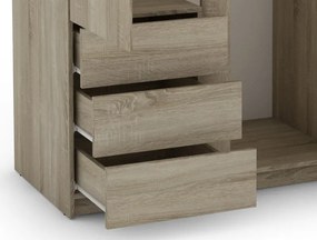 Šatníková skriňa Carlos, dub sonoma, 100 cm