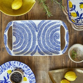 Bloomingville Keramická servírovacia tácka Karlie Blue