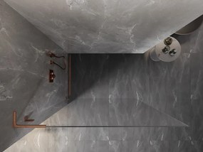 Mexen Lunar L sprchová stena ľavá 50 x 200 cm, 8mm číre sklo, medená matná, 830L-050-000-65-00-L
