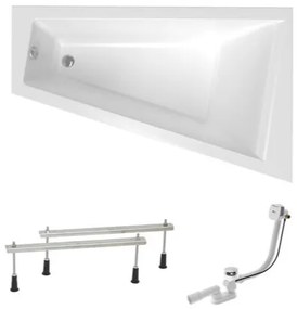 Asymetrická vaňa Laguna Idea Plus 160x100 cm akrylát pravá SIKOID1600PAPN, 1 ks