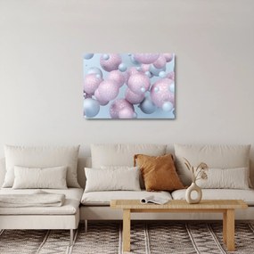 Abstraktný sklenený obraz - Pastelové guľa (70x50 cm)