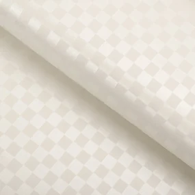 PVC obrus Krémové šrafované kocky PV-127 - metráž š. 140 cm