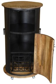 Čierna kovová vinotéka na 9 fliaš, 60x115 cm Luni – Interia Home &amp; Living