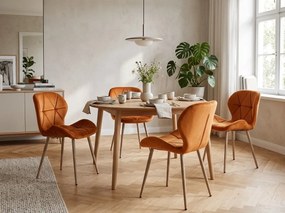 Jedálenská stolička MANGO VELVET, terakotová