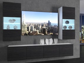 Obývacia stena 200 cm TV/RTV čierna eben  IMP 7/5/W/HK/0/0