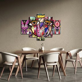 Obraz - Street art - sova (150x105 cm)
