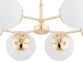 Luster na tyči FOTON  6xE14/40W/230V zlatá/biela