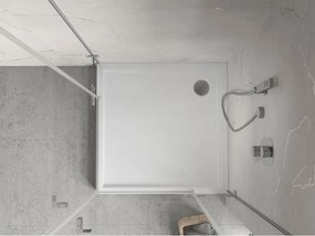 Mexen Flow+ sprchová vanička štvorcová 100 x 100 cm, biela lesklá, 46S101010H