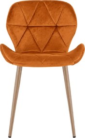 Jedálenská stolička MANGO VELVET, terakotová