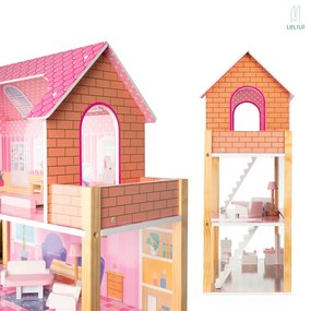 IKO Drevený domček pre bábiky – LULILO 70cm