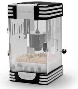 Klarstein Volcano, popkornovač, 300 W, 60 g/4 min, hrniec z nehrdzavejúcej ocele, retro dizajn