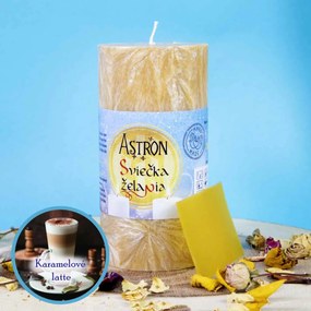 Sviečka želania Astron - valec 11 cm, Karamelové latte