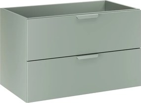 Závesná skrinka Aster Ovalia Cloud s umývadlom 120 cm dub cremona/zelená