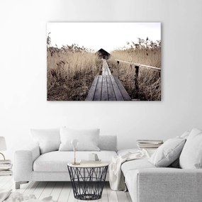 Obraz na plátně Starý kamenný most, pohled - 120x80 cm