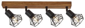 Rabalux 3140 - Bodové svietidlo ZEUS 4xE14/40W/230V dub