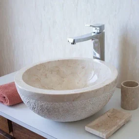 Indera Emma 516 Ø45 cm Cream Umývadlo z prírodného kameňa
