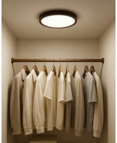 LED stropné svietidlo LED/18W/230V s prepínateľnou teplotou svetla 3000/4000/6500K, priemer 23 cm, hnedé