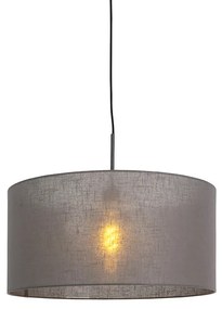 Moderná závesná lampa čierna so šedým odtieňom 50 cm - Combi 1