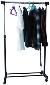 Vešiakový stojan na kolieskach OTTO čierny